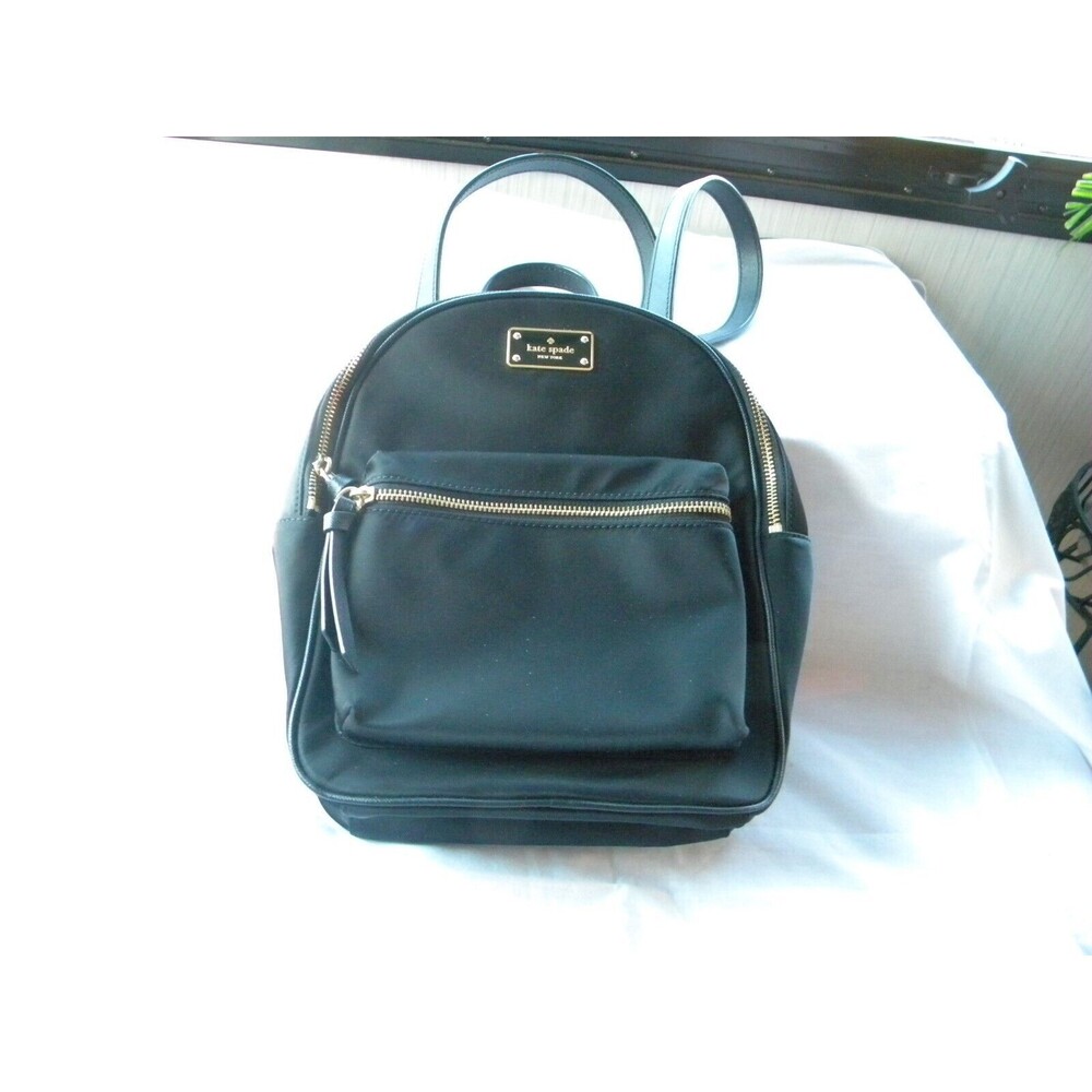 KATE SPADE CHELSEA NYLON MINI SMALL BACKPACK BLACK TOTE TRAVEL BAG PURSE